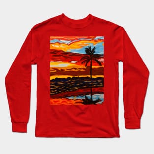 Sunset Palms By Scott Hulderson Long Sleeve T-Shirt